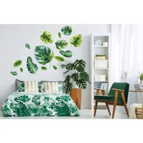 Wandtattoo - Monstera-Bltter