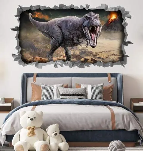Tanlaby Dino Wandaufkleber - Brauner T-Rex Kinderzimmer Dekor 90cm