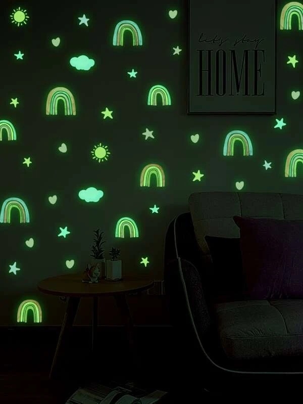 Wandtattoo - Regenbogen / Leuchten im Dunkeln