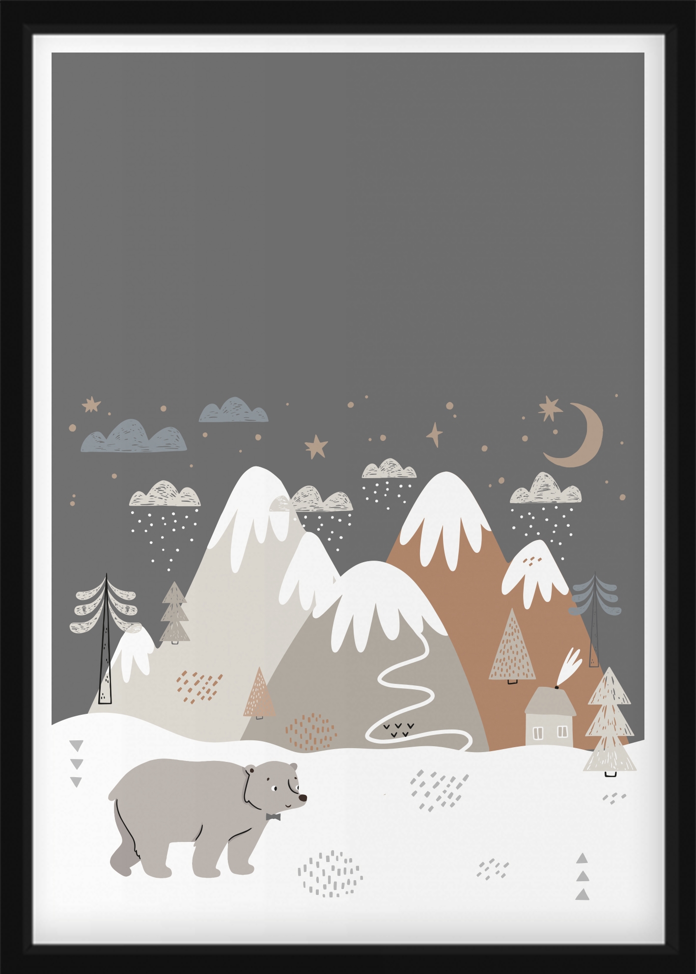 PLAKAT - Bär in einer Berglandschaft