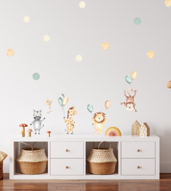 Wandtattoos - Tiere mit Ballons