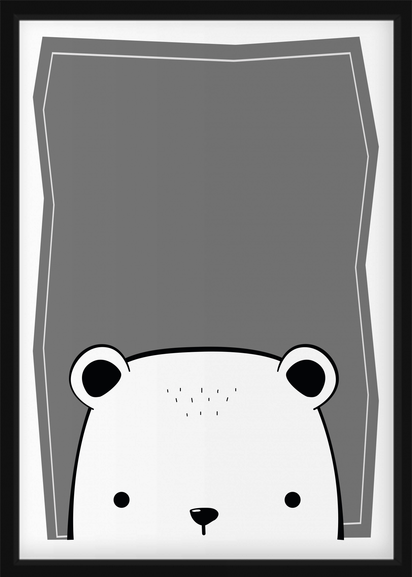 POSTER - Pop out Bär / Grau