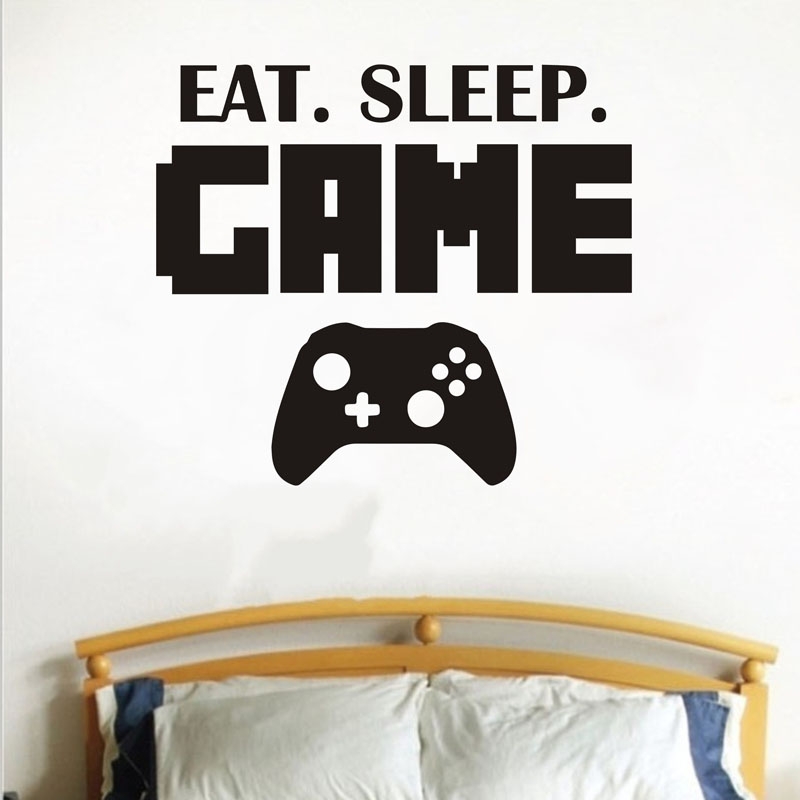 Wandtattoo -Eat / Sleep / Game