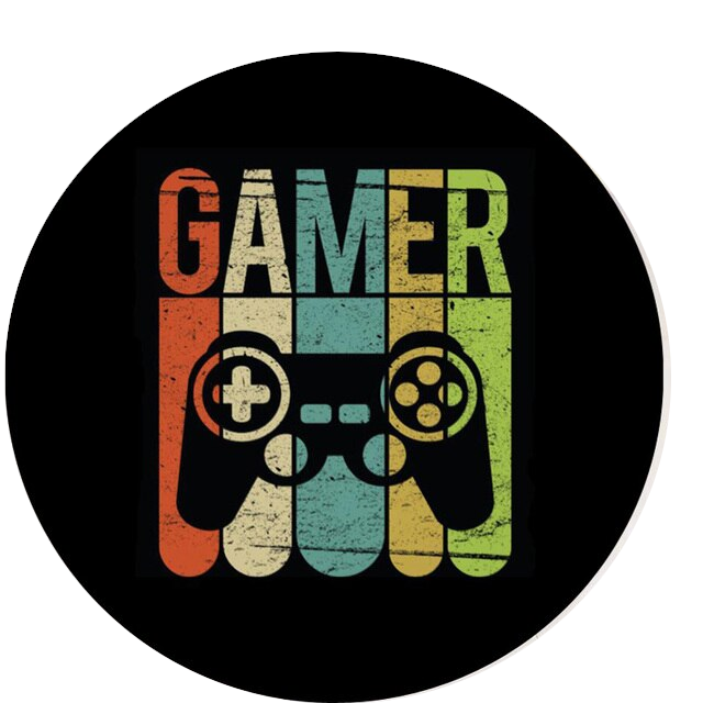 Wandsticker - Gamer / Mehrfarbig / Rund