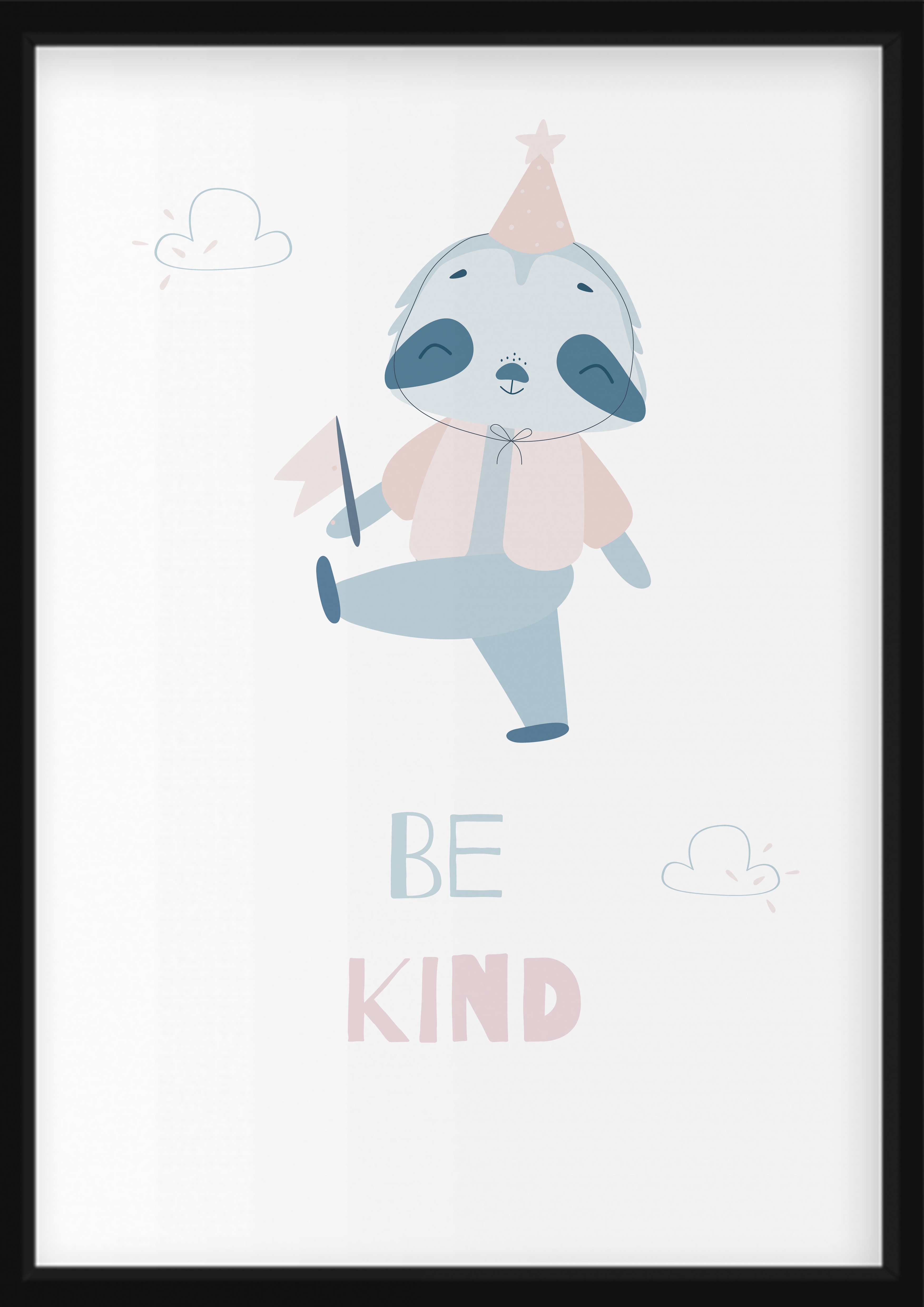 Plakat - Faultier, Be kind