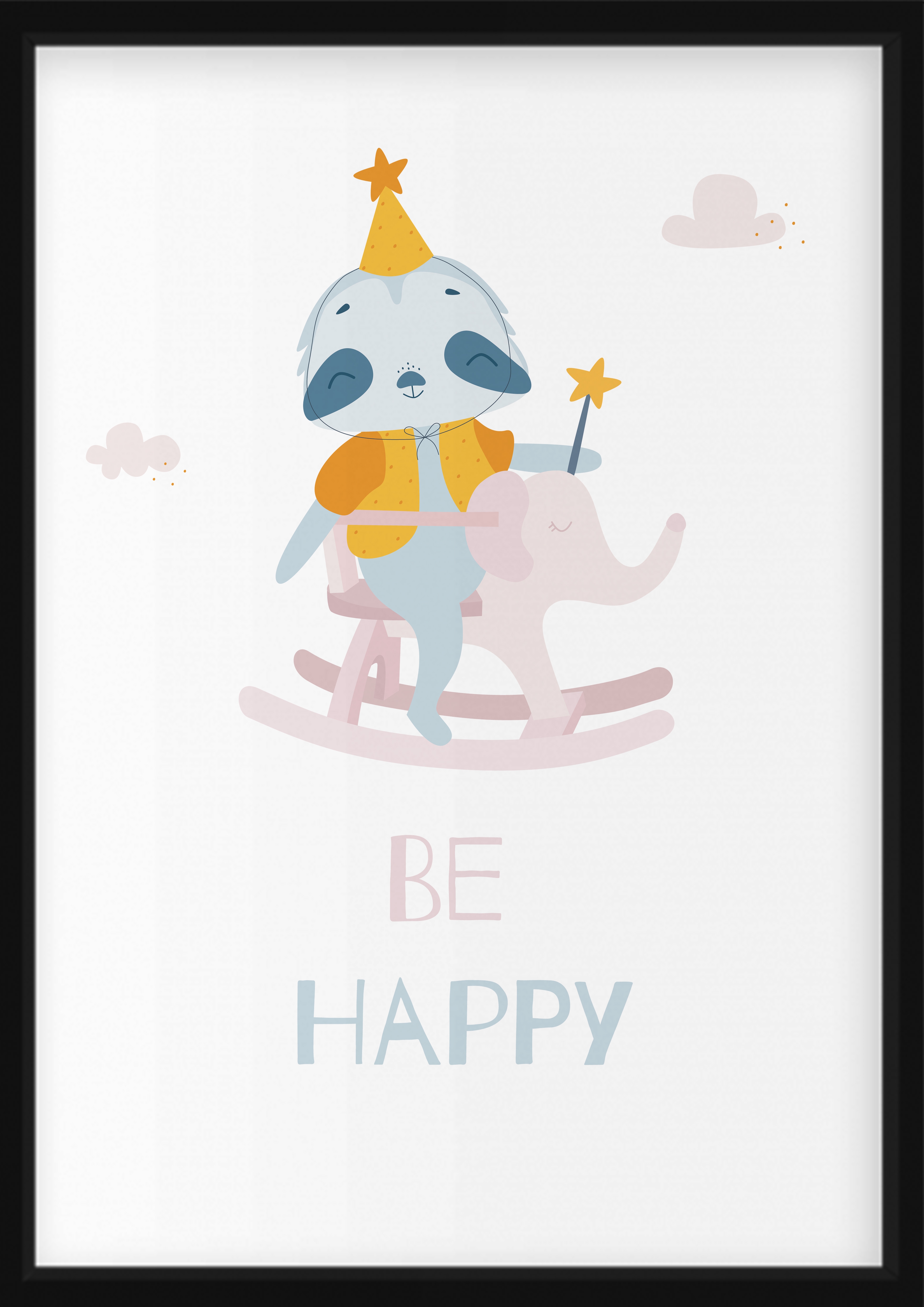 Plakat - Faultier , Be happy