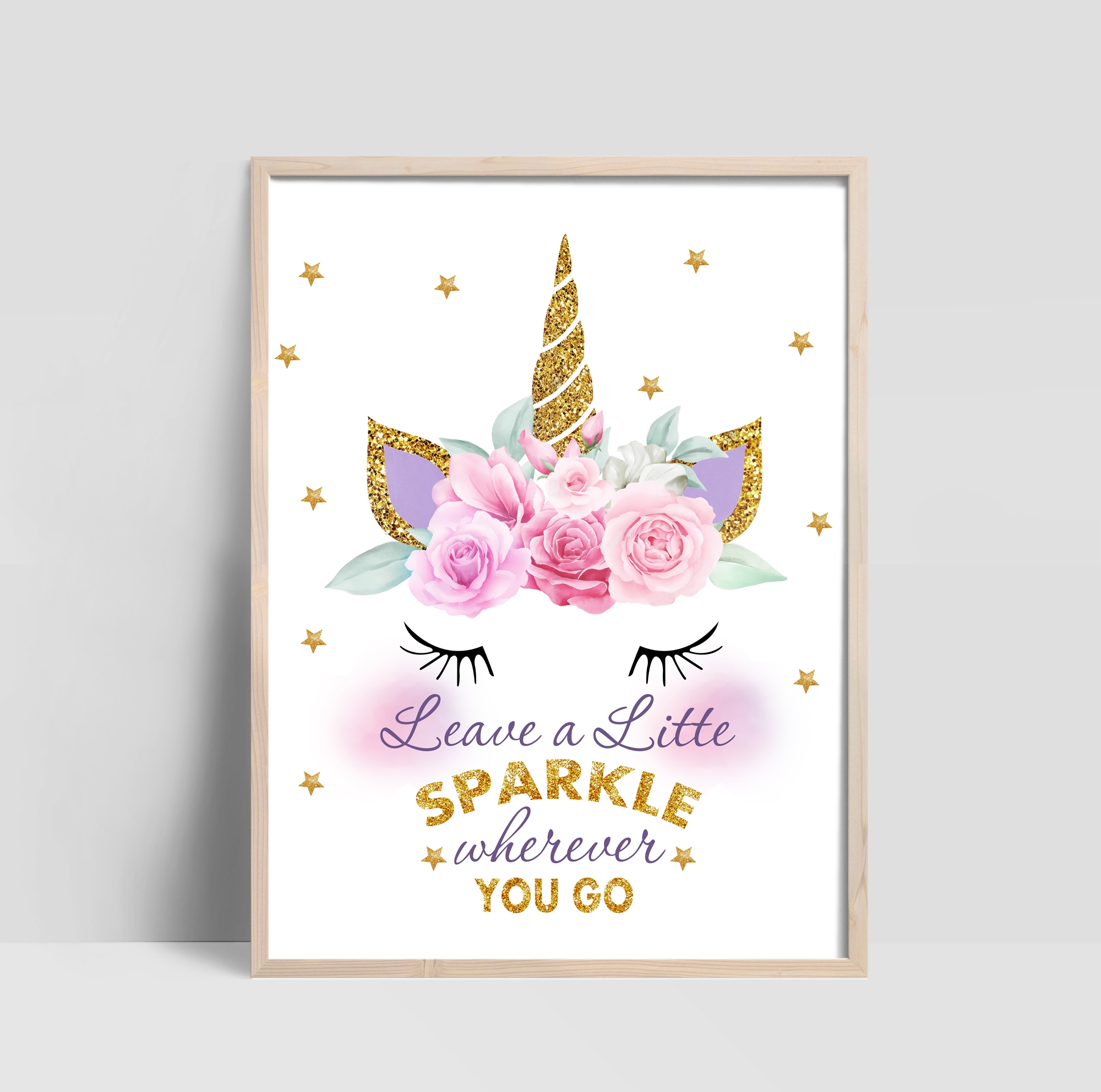 Poster - Einhorn / Leave a Sparkle