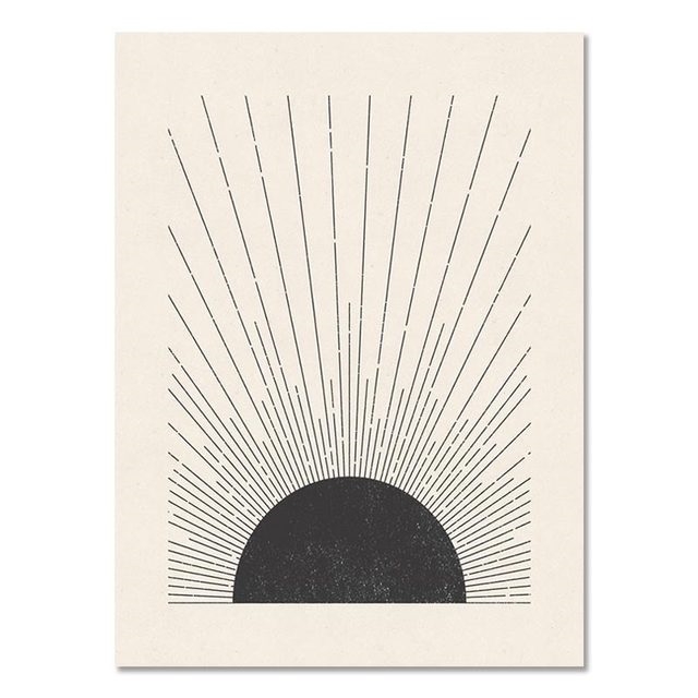 Poster - Abstrakte Boho Wandkunst / Sonne