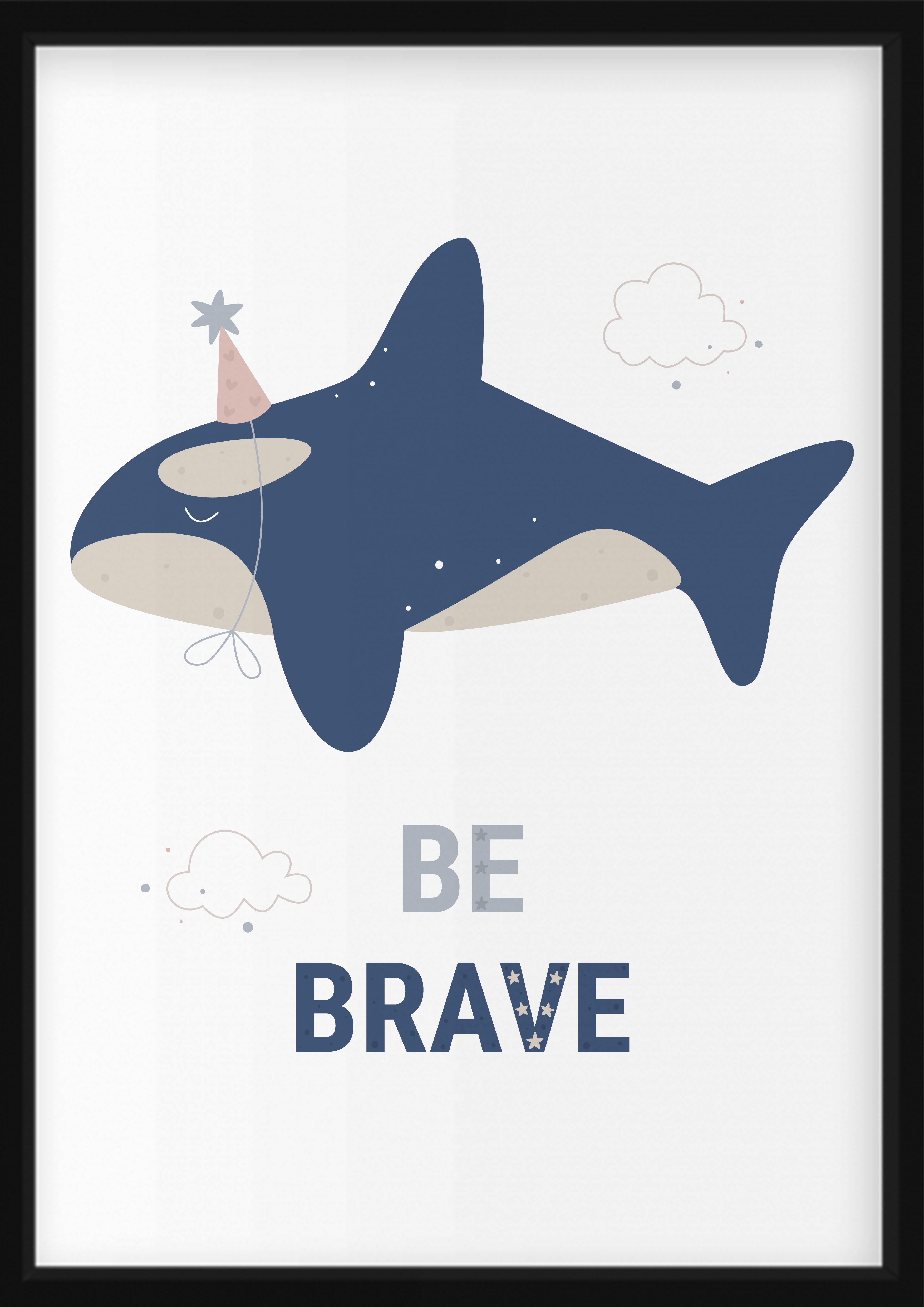 Plakat - Delfin, Be brave