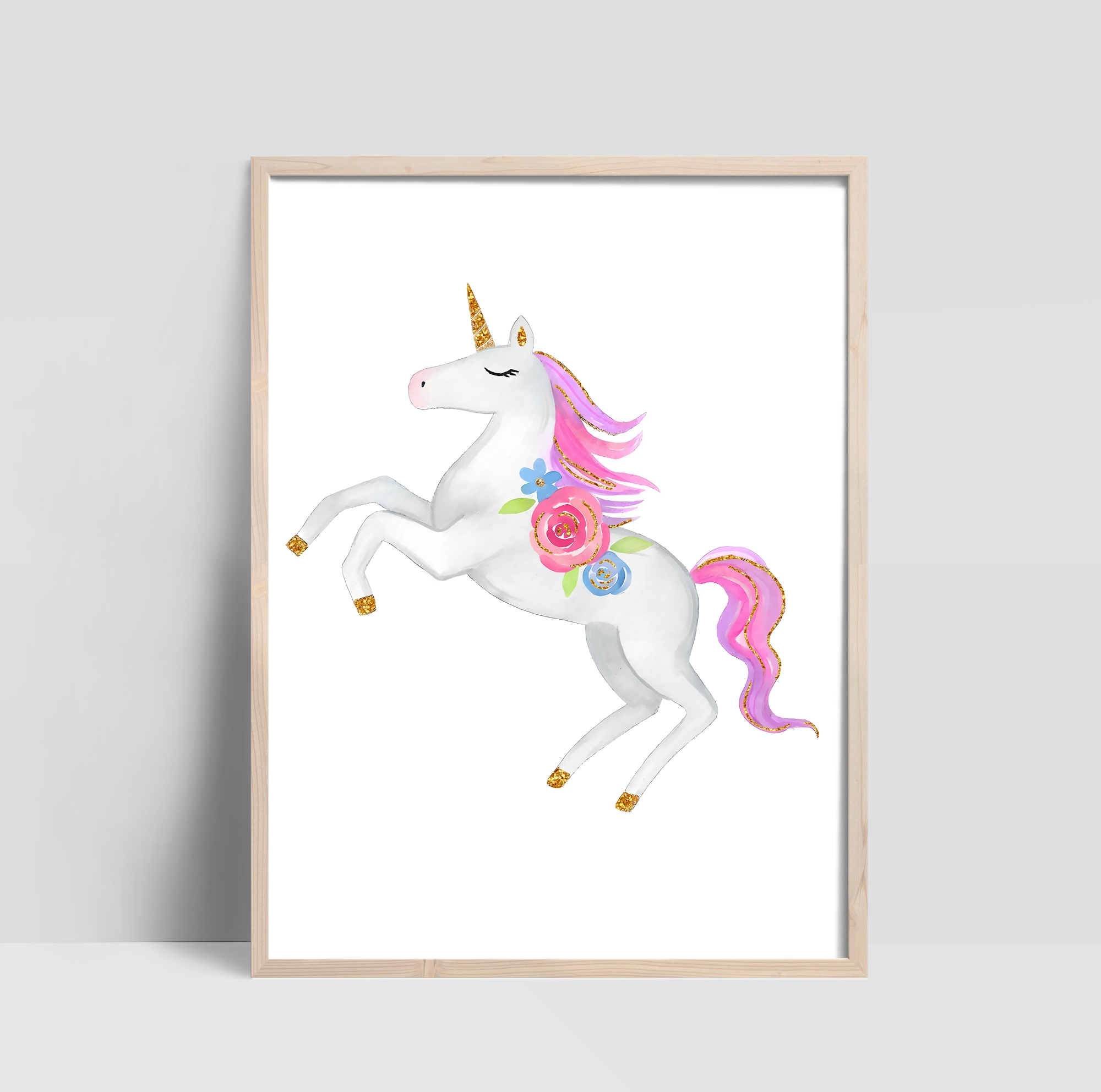 Poster - Galoppierendes Einhorn