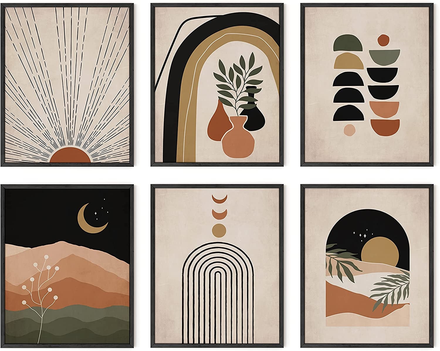 Poster - Boho-Kunstdrucke / 6er-Set