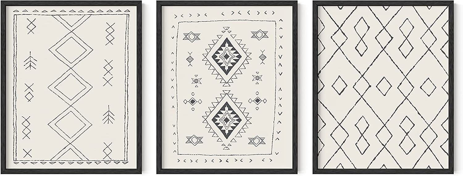 Poster - Boho / Marokkanischer Teppich / 3er-Set