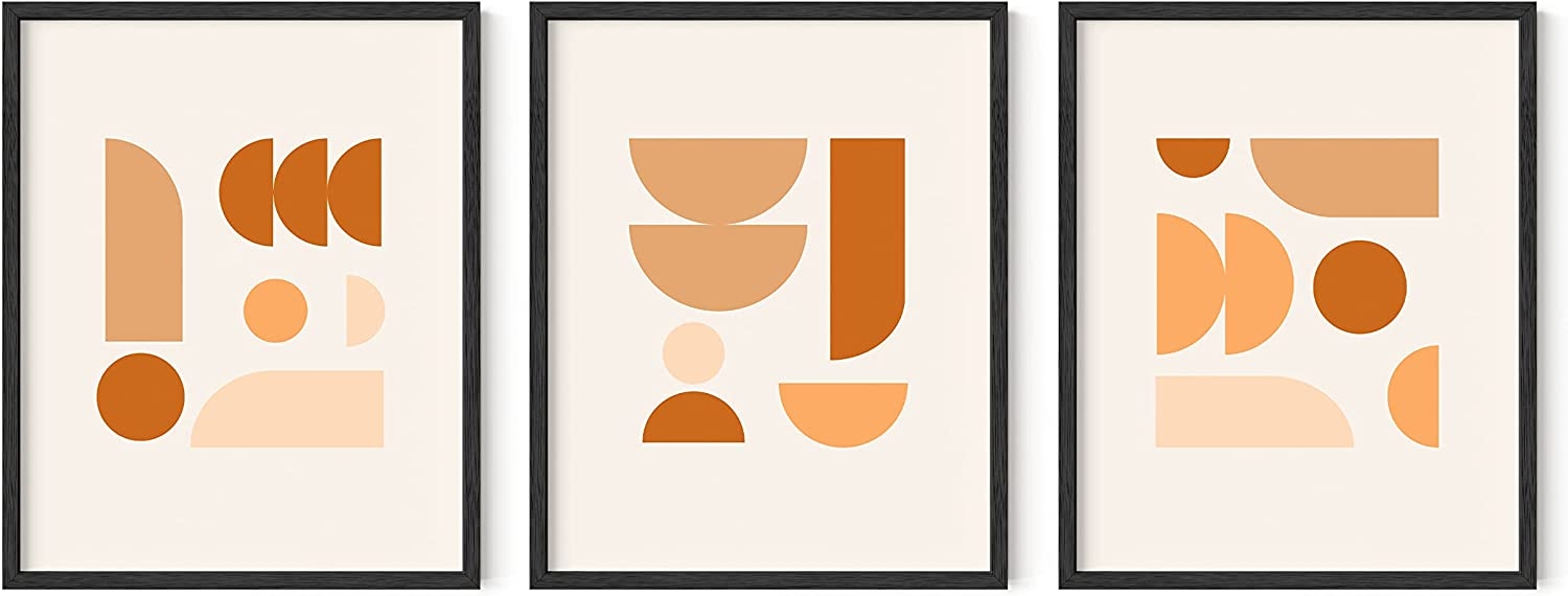 Poster - Boho / Mehrfarbige Kreise / 3er-Set