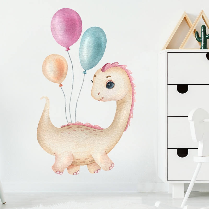Wandtattoo - Baby-Dinosaurier mit Luftballons 2
