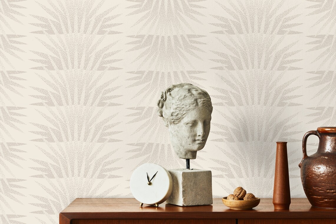 Tapete - Beige Boho / Abziehen und Aufkleben