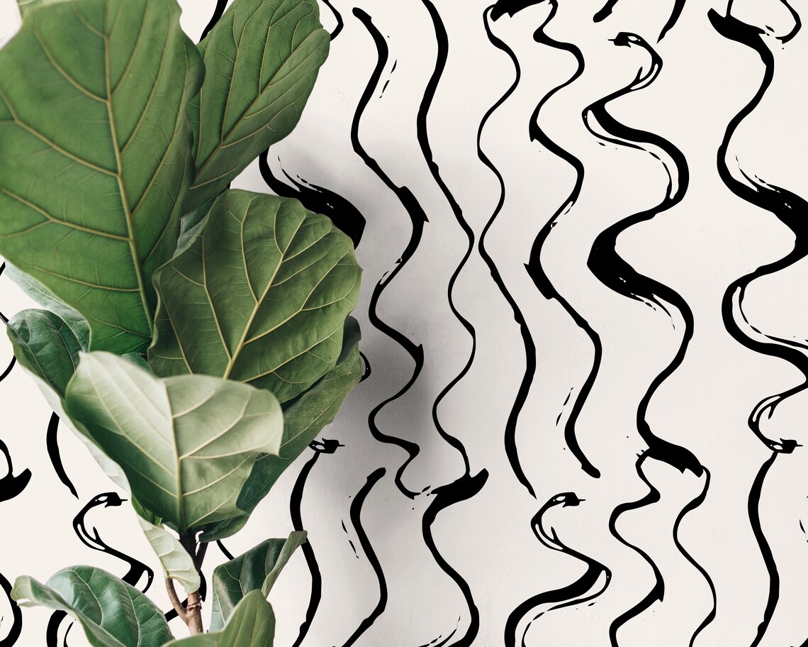 Tapete - Abstrakte Bürste / Abziehen und Aufkleben