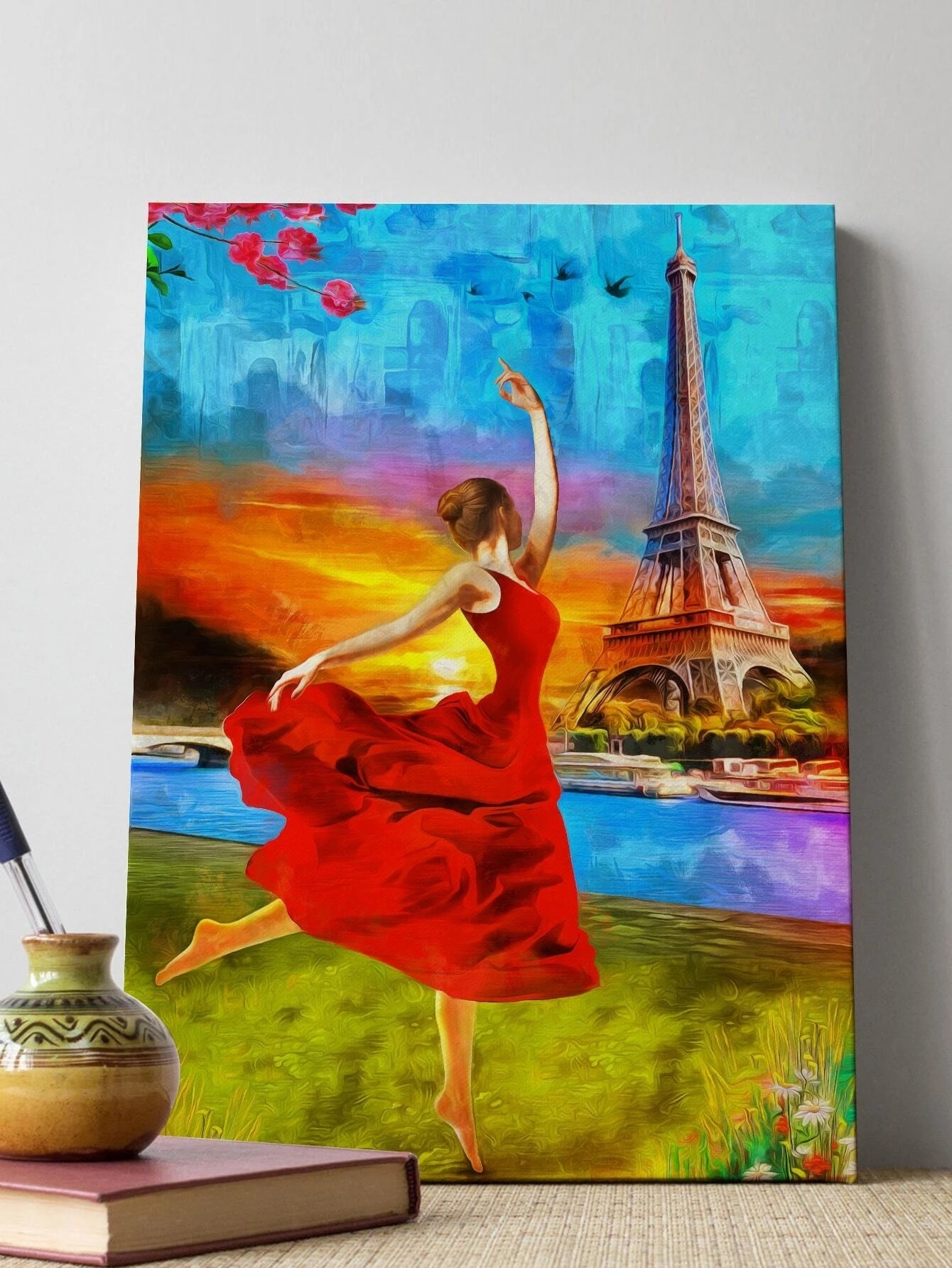 Poster - Eiffelturm und Tänzerin