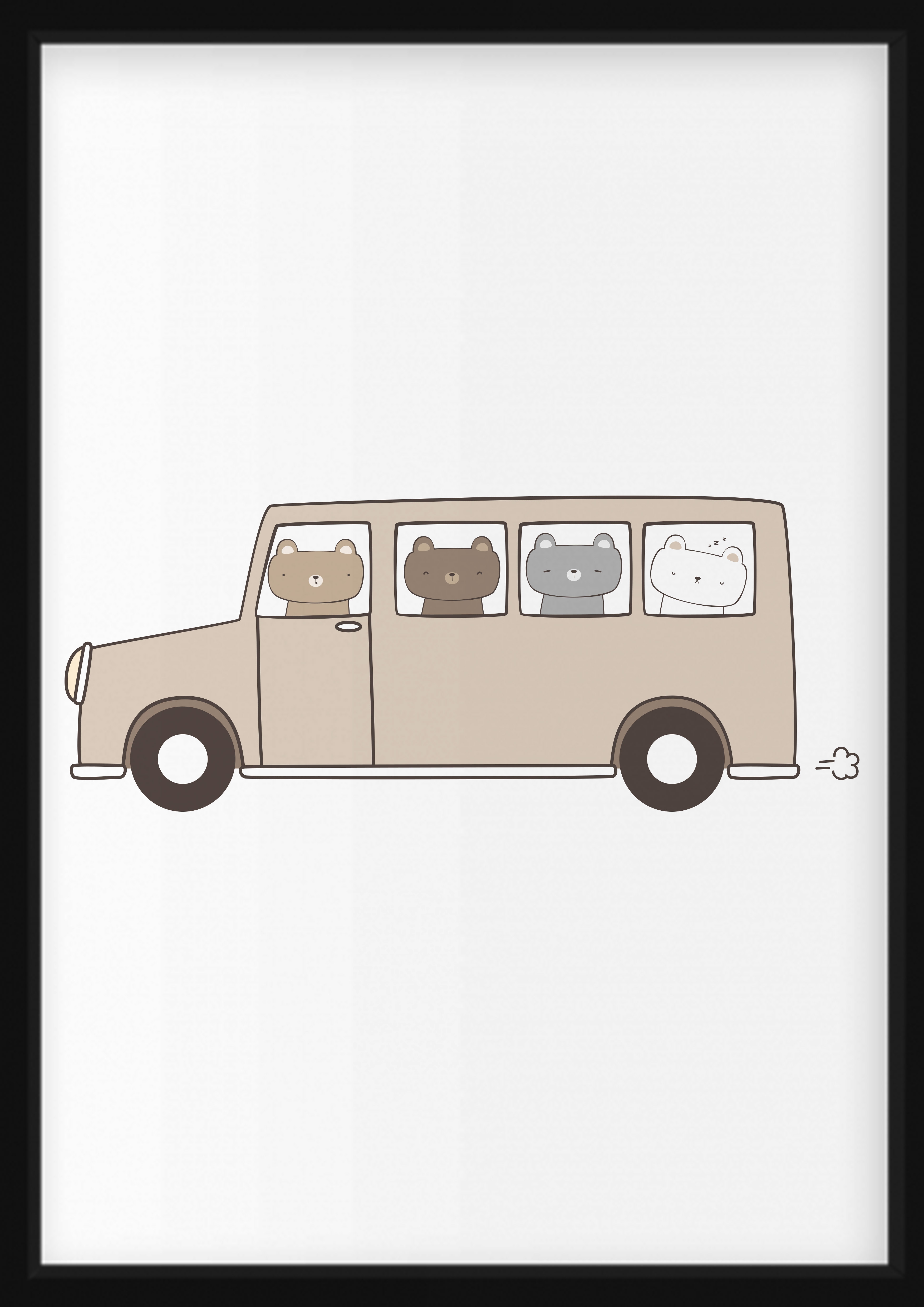 PLAKAT - Bus mit Bären
