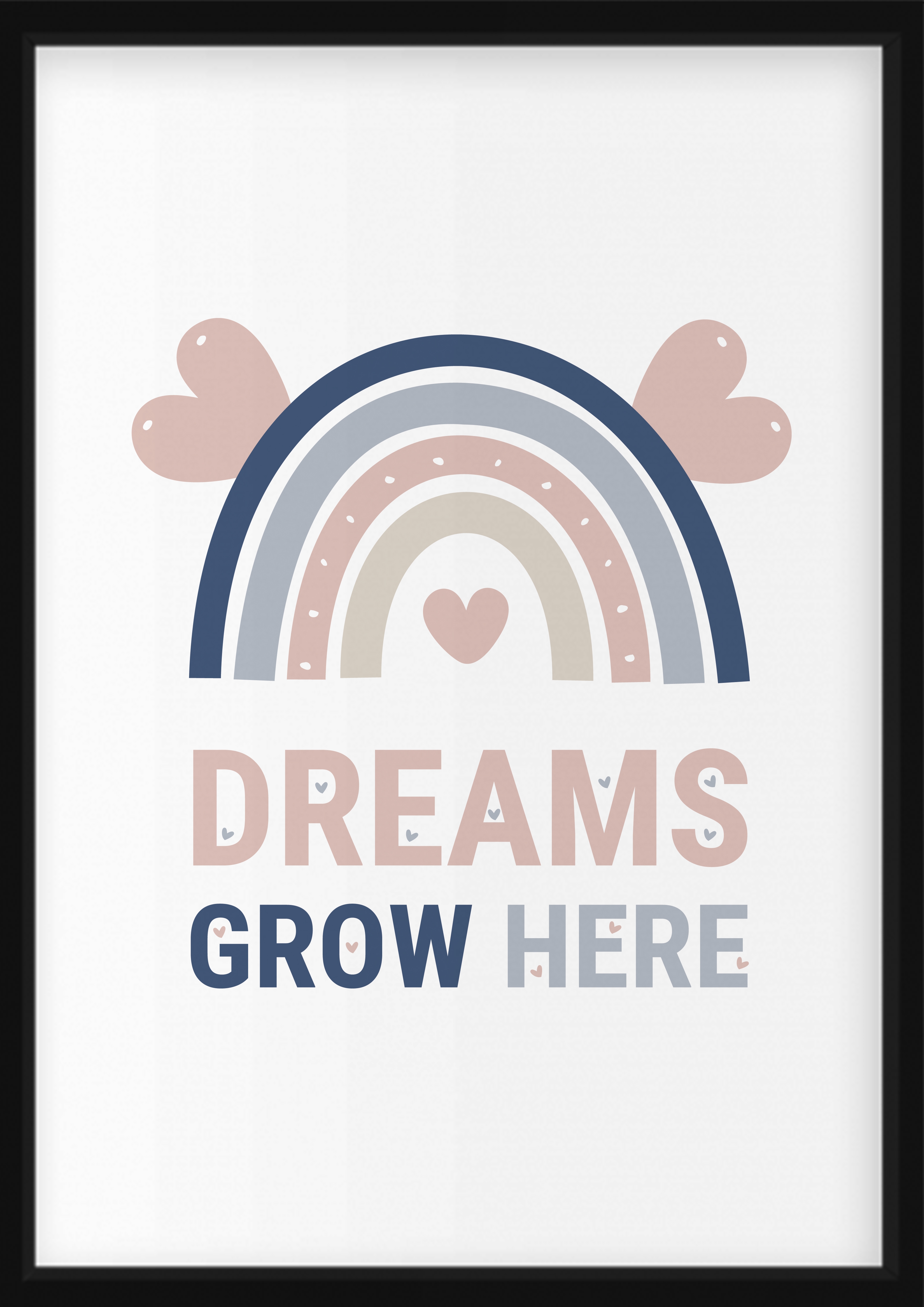 Plakat - Regenbogen, Dreams grow here