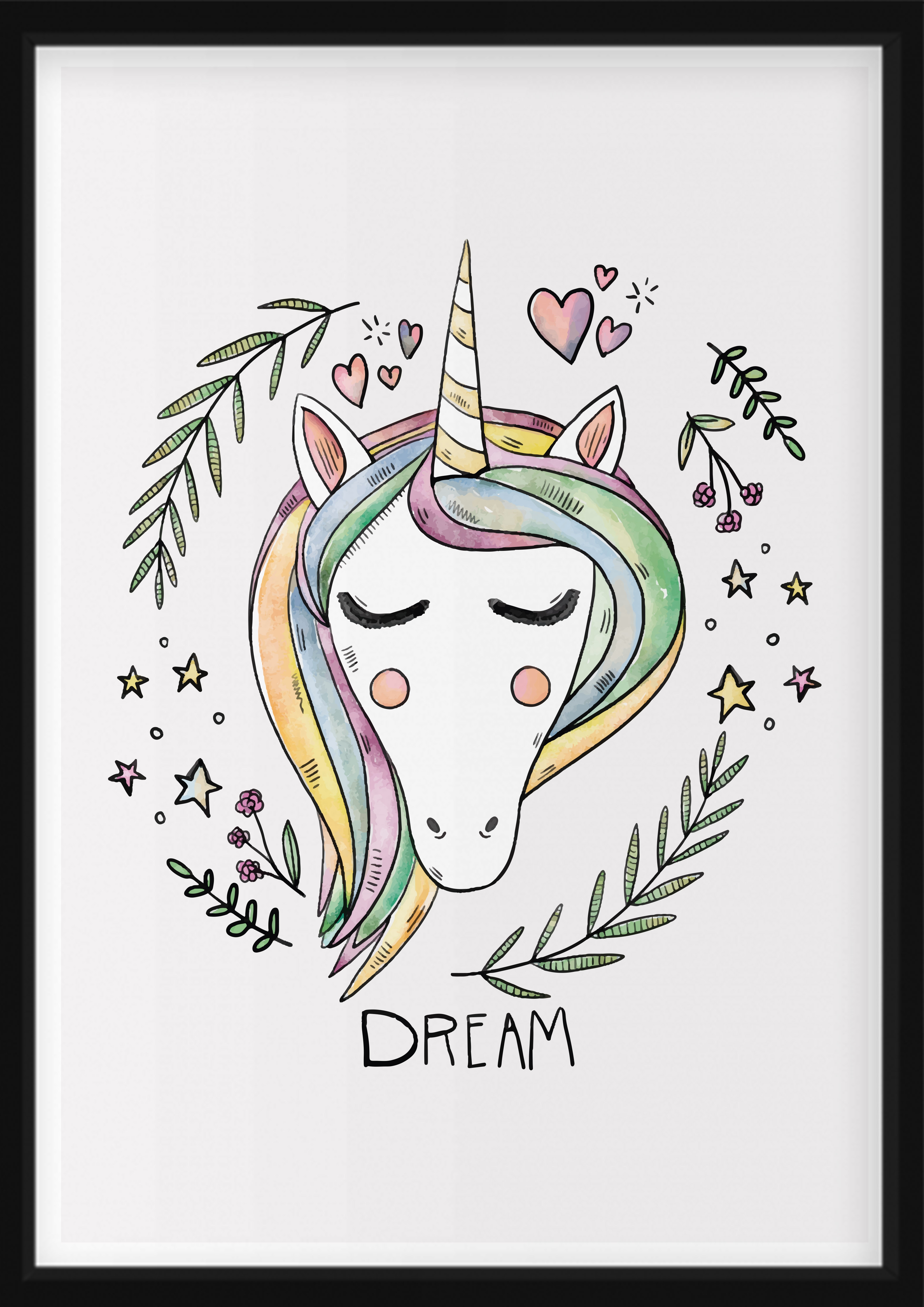 PLAKAT – Einhorn / Dream