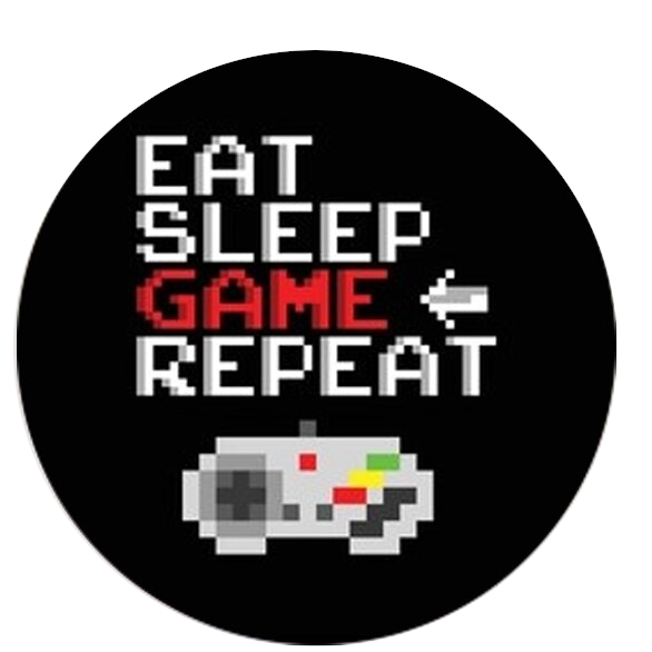 Wandtattoo - Eat Sleep Game Repeat / Joystick / Runde