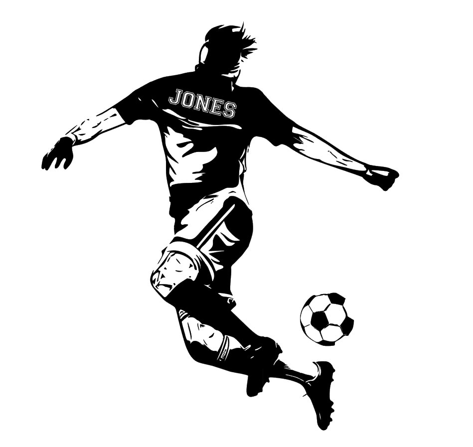Wandaufkleber - Fußball / Personalisiert