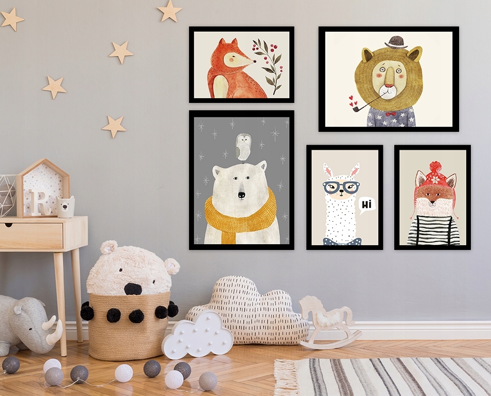 Poster - Tiere / 5er-Set