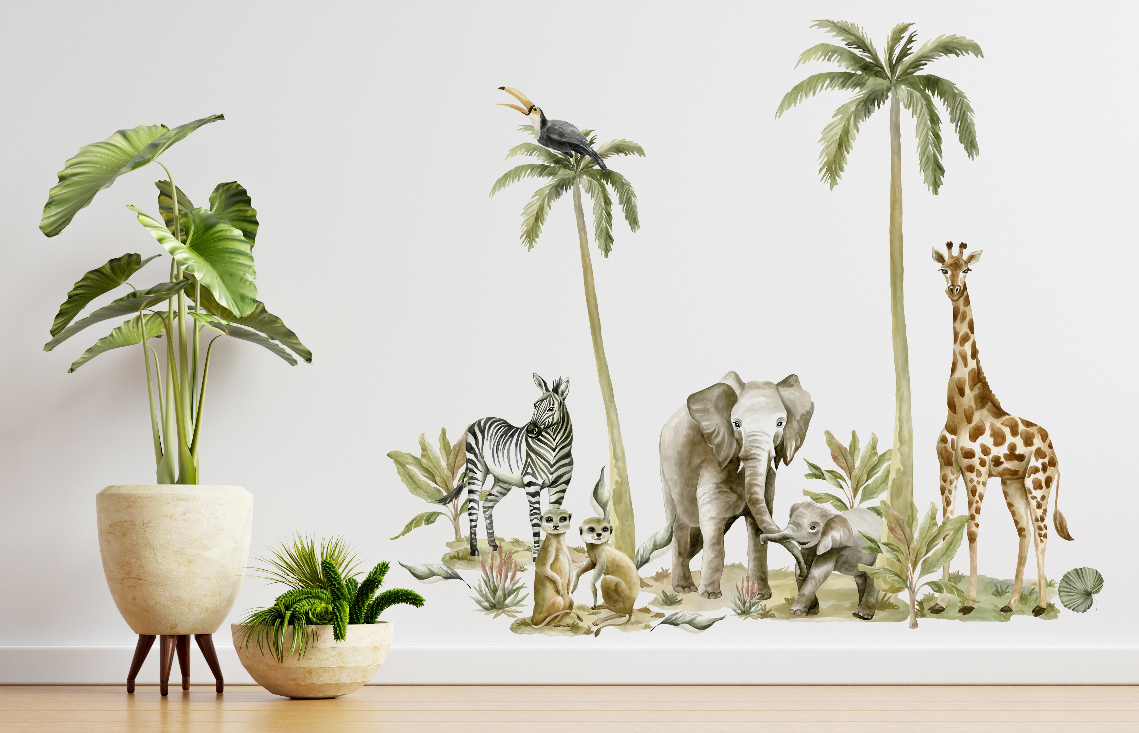 Wandtattoo - Tropische Tiere