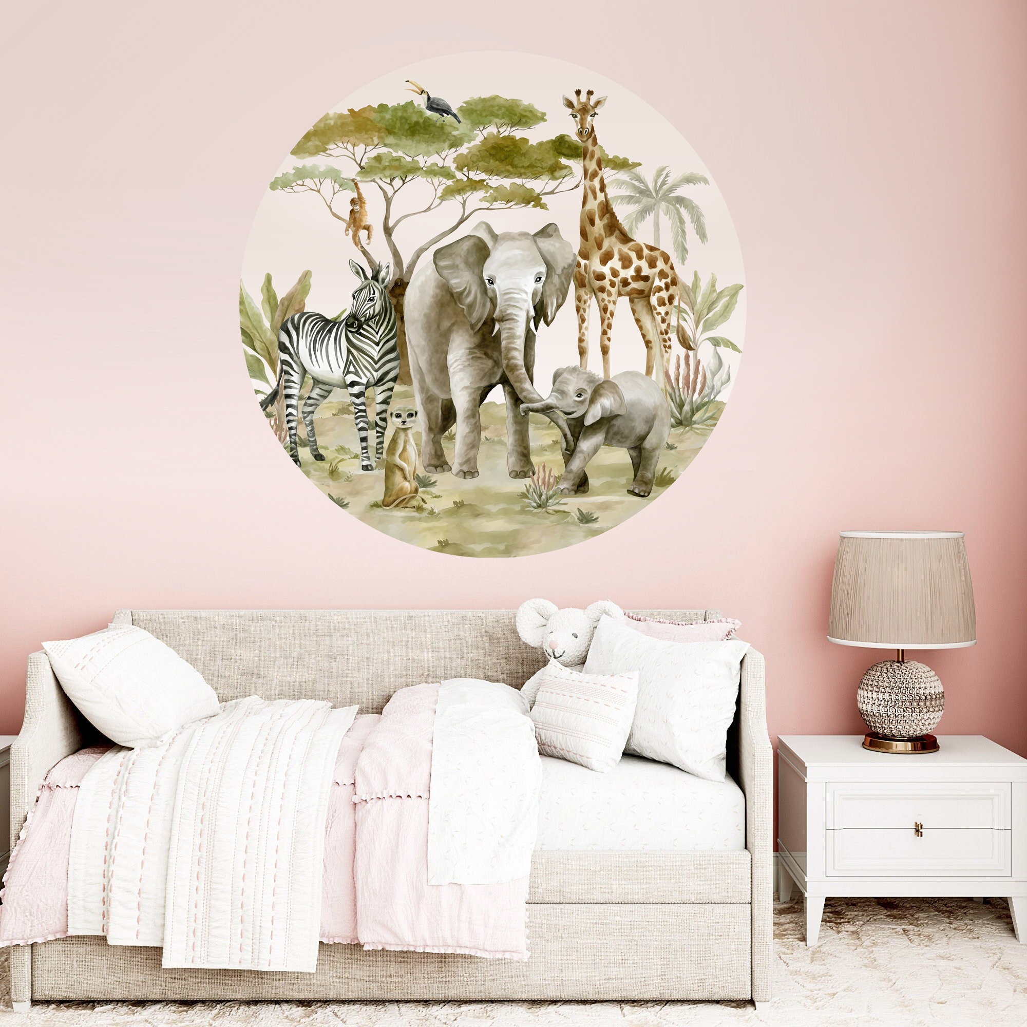 Wandtattoo - Safaritiere / Kreis