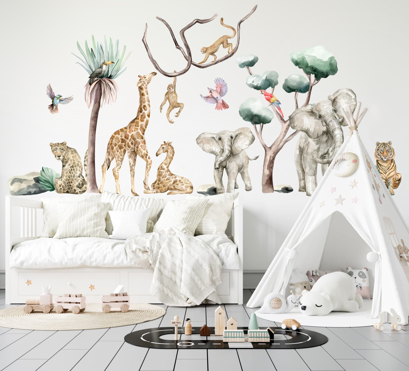 Wandtattoo - Safari-Dschungel