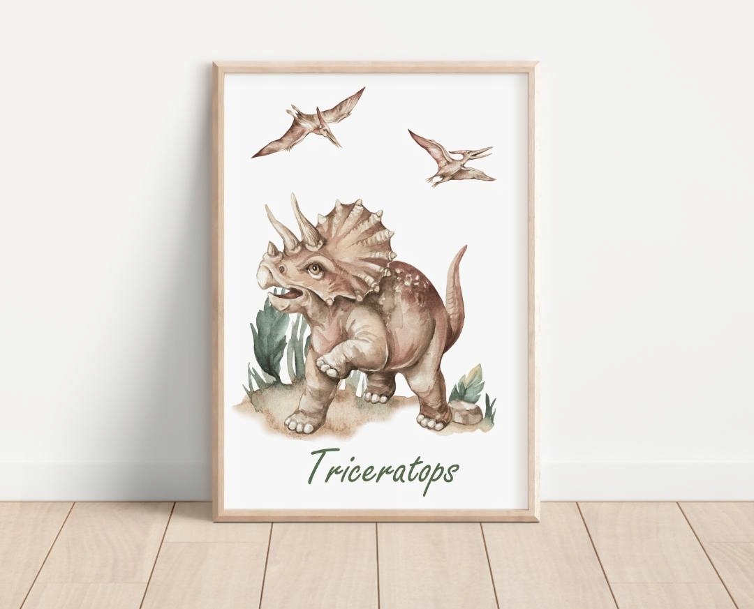 Plakat - Dinosaurier / Triceratops