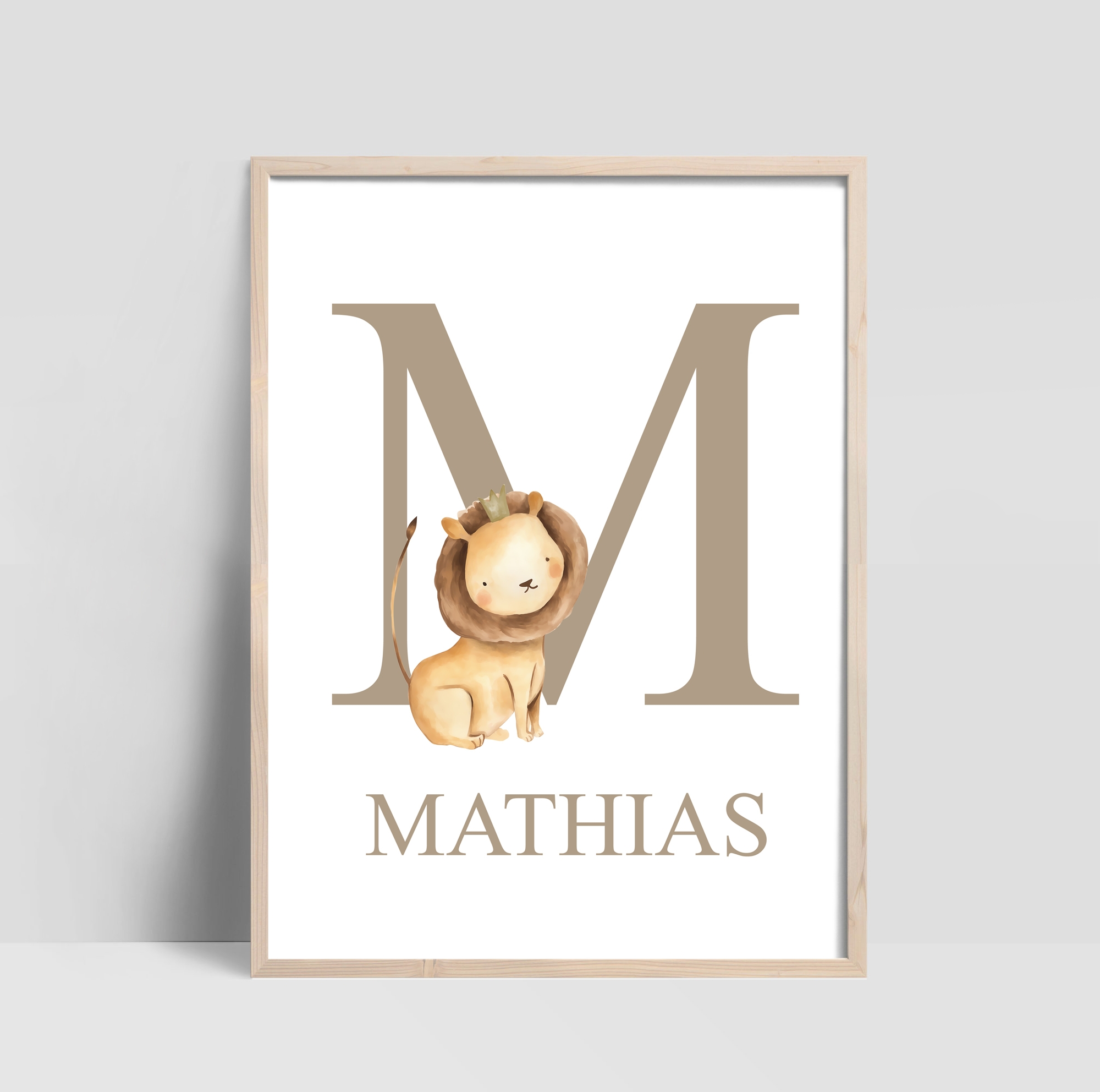 Poster - Löwe / Kundenspezifischer Text