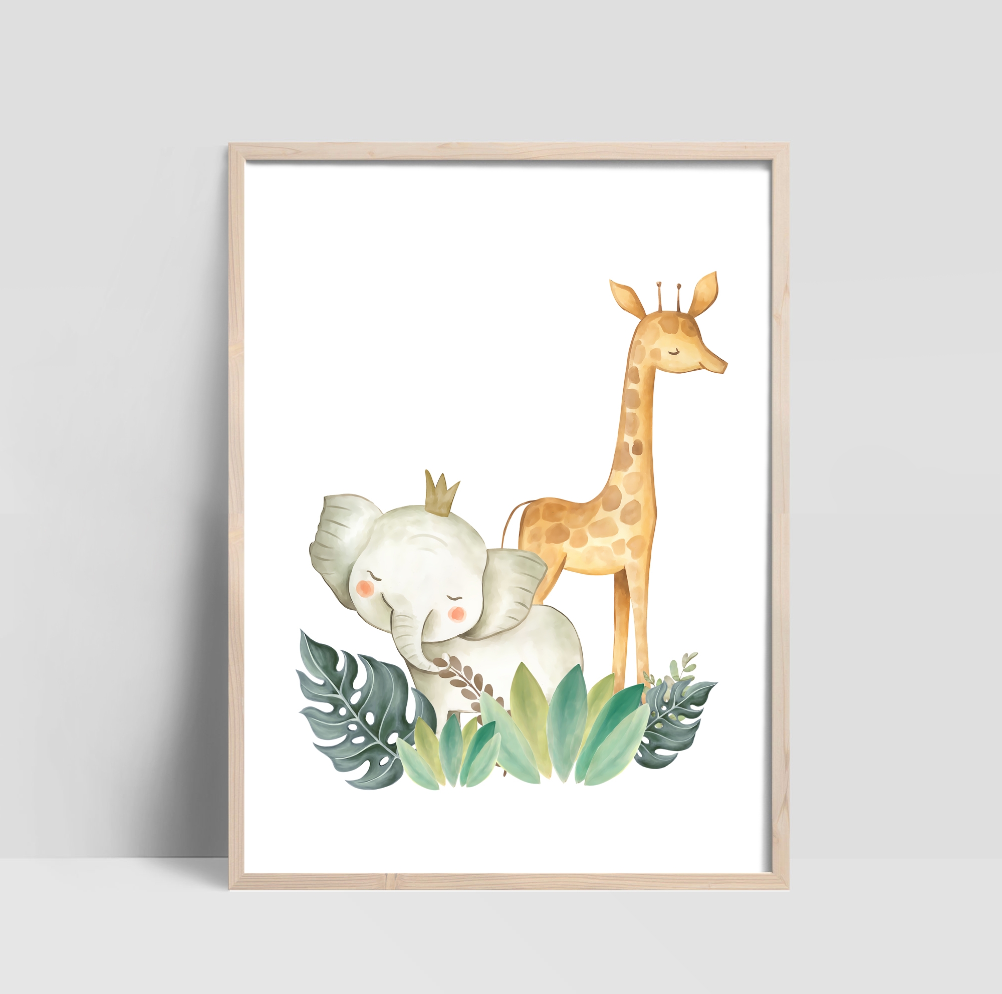 Poster - Elefant u Giraffe