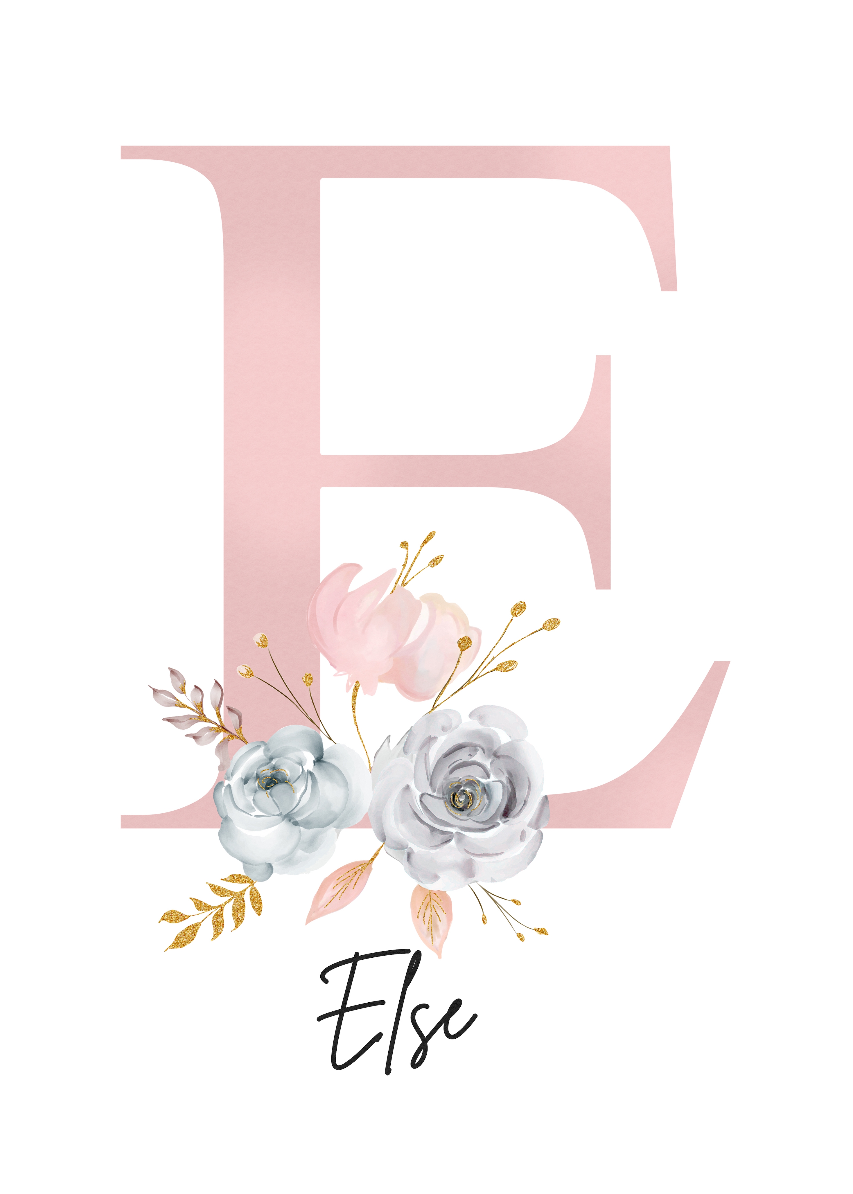 Poster - Rosa / Benutzerdefinierter Text