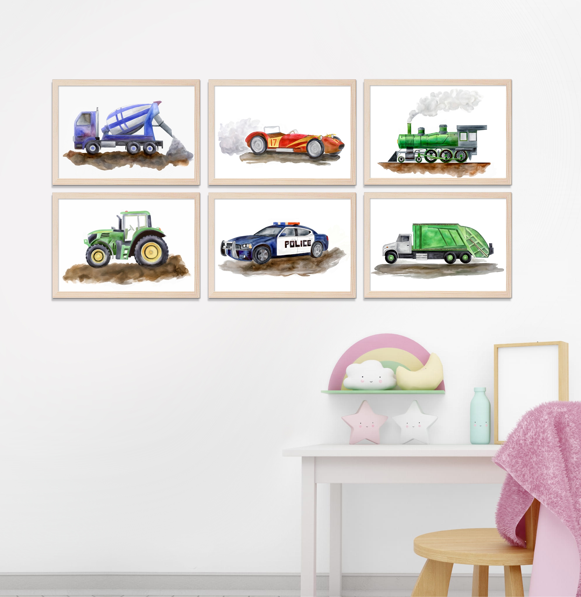 Poster - Fahrzeuge / 6er-Set