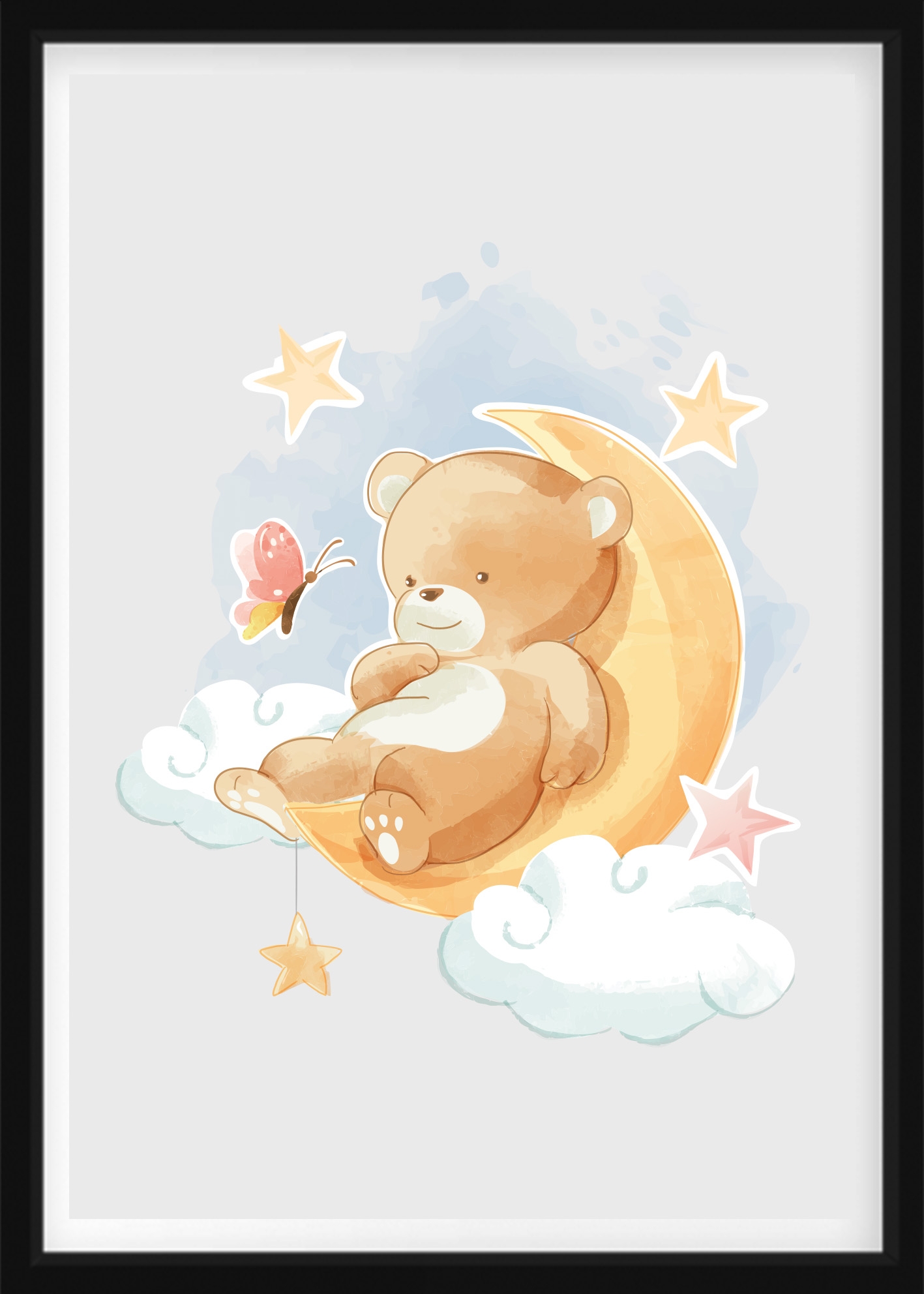 POSTER - Teddybär auf dem Mond