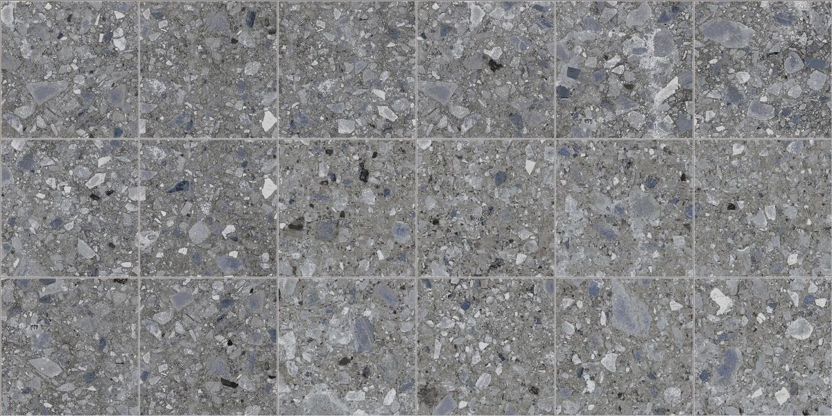 Fliesenaufkleber - Grau und Weiß / Fliesen abziehen und aufkleben / 24 Stk