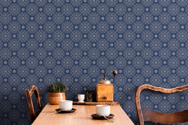 Tapete - Geometrische Linien / Abziehen und Aufkleben