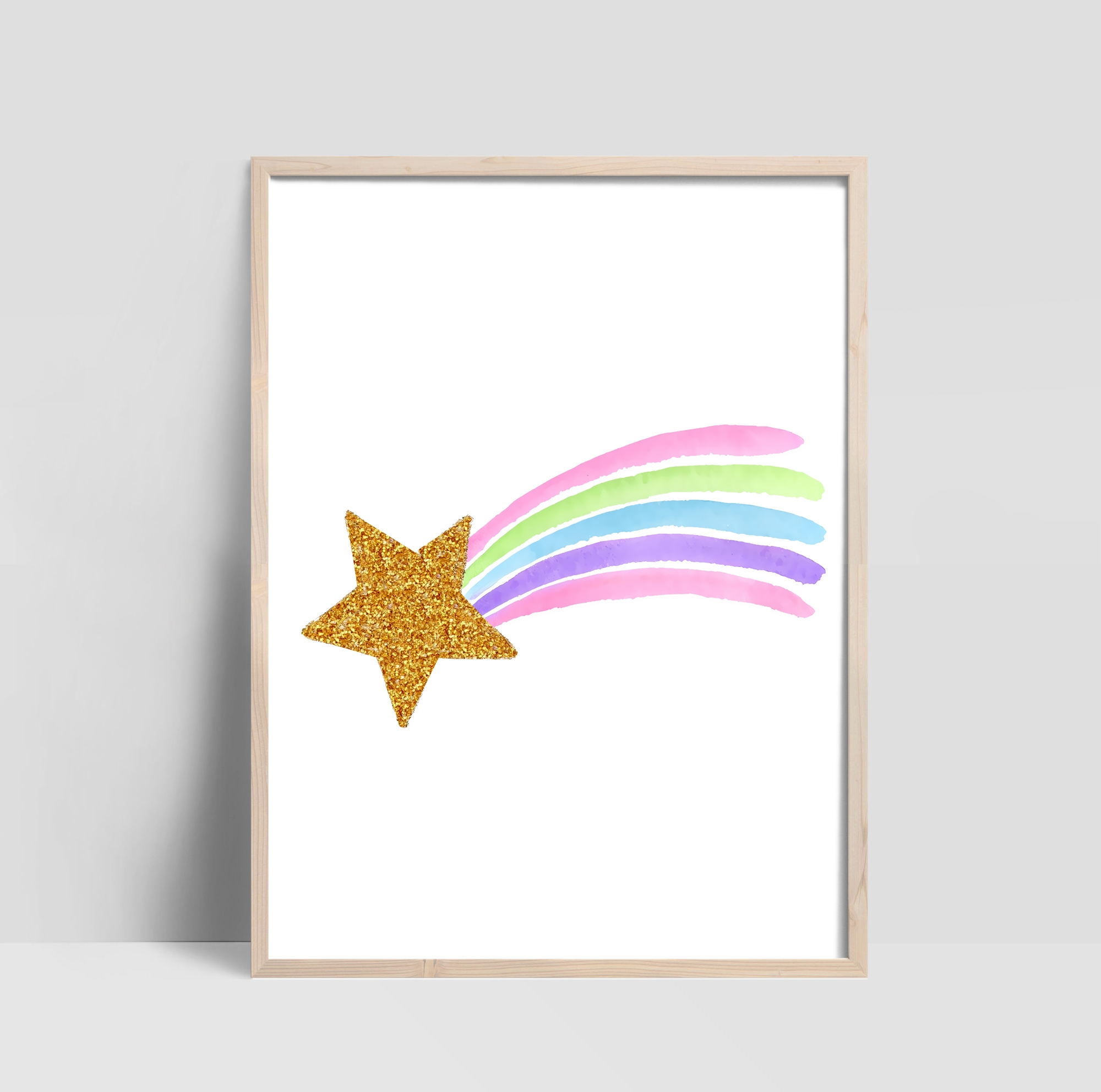 Poster - Regenbogen und Stern