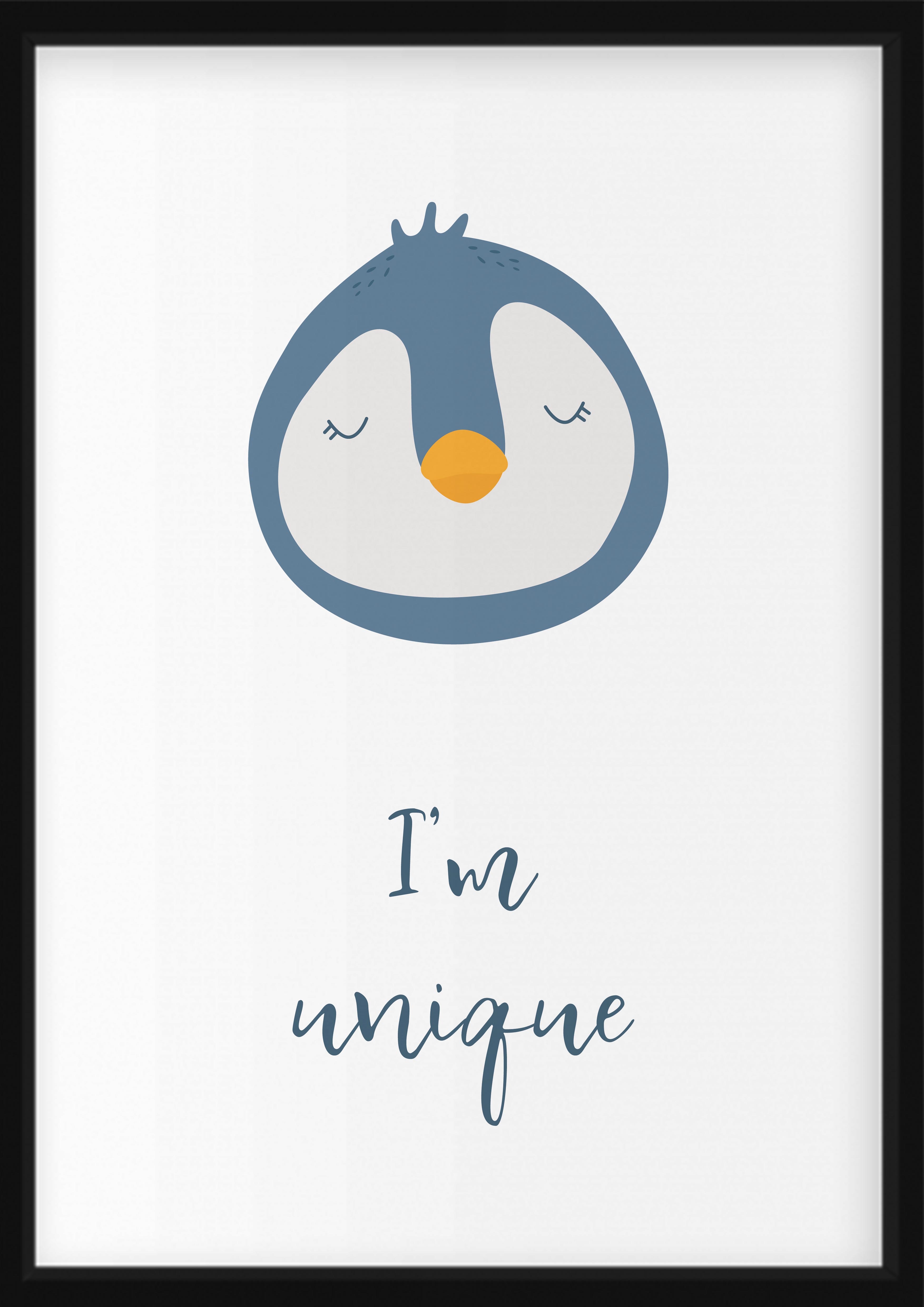 Plakat - Porträt des Pinguins