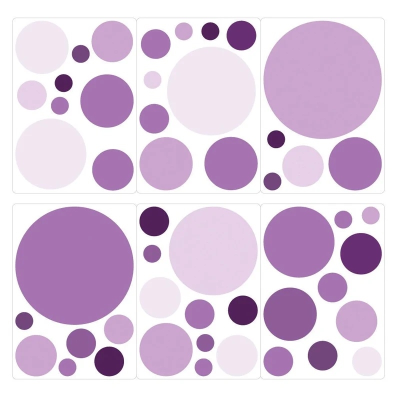 Wandtattoo - Punkte / Violett / 02