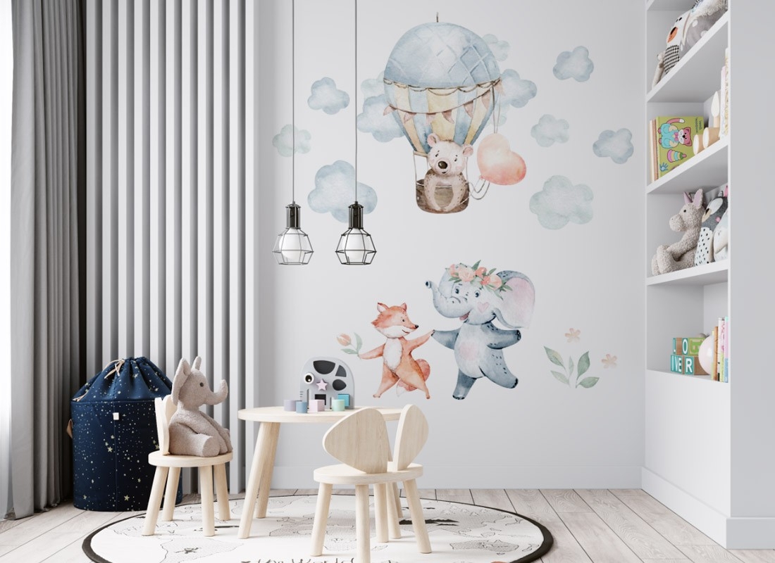 Wandtattoo - Giraffe im Ballon