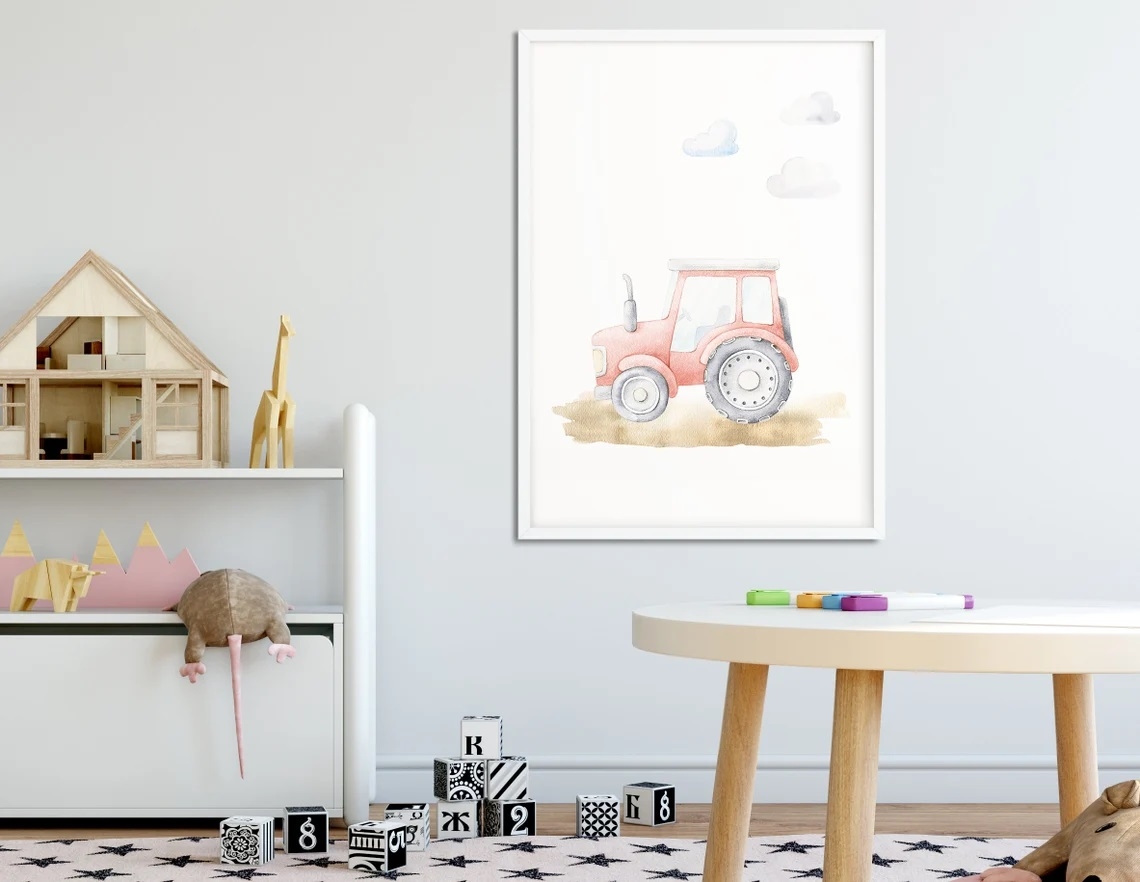 Poster - Bau-LKW / Traktor