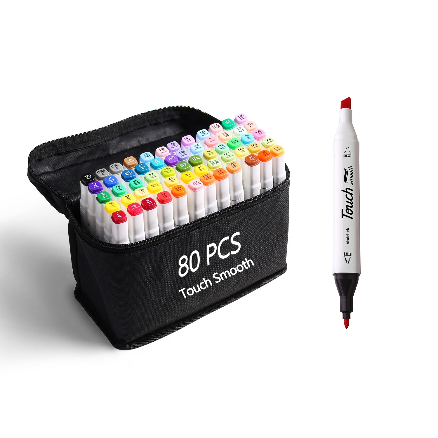 Marker / Dual Tip / Alkoholbasiert / 80 Farben