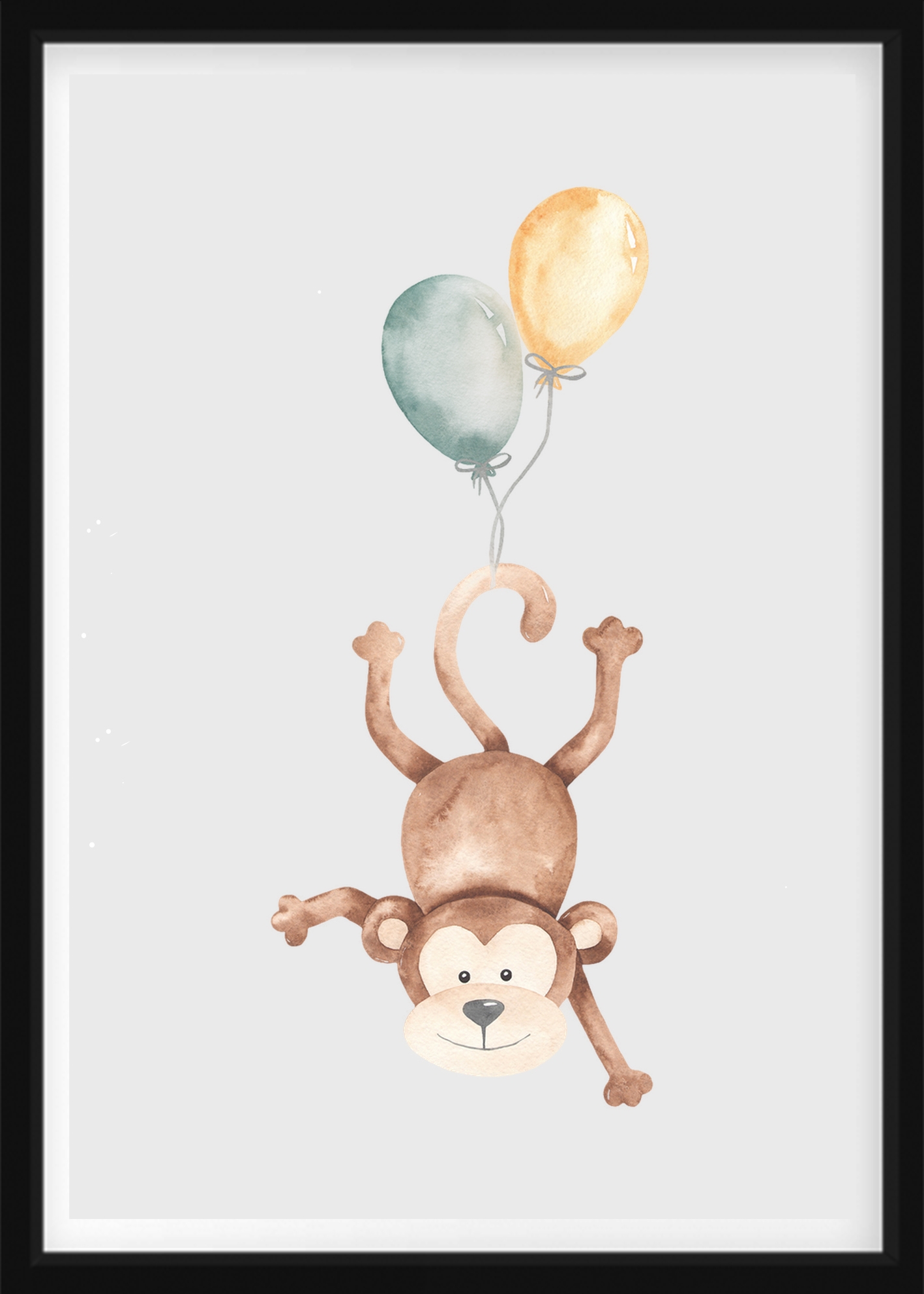 POSTER - Affe mit Luftballons