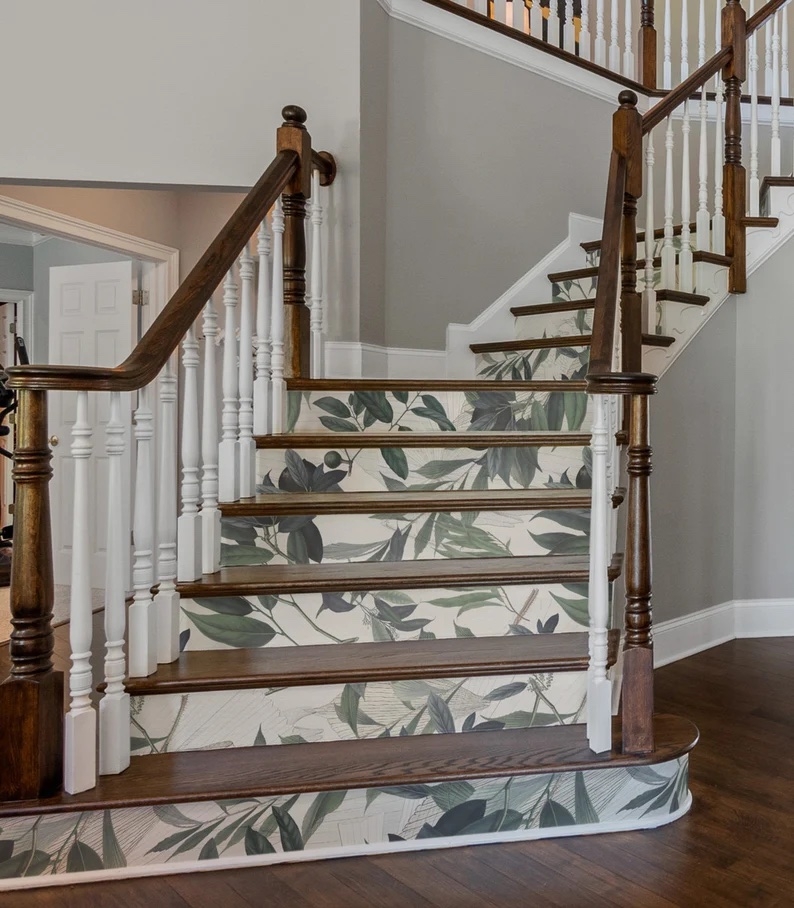 Wandtattoo - Treppenerhöhung / Botanisch