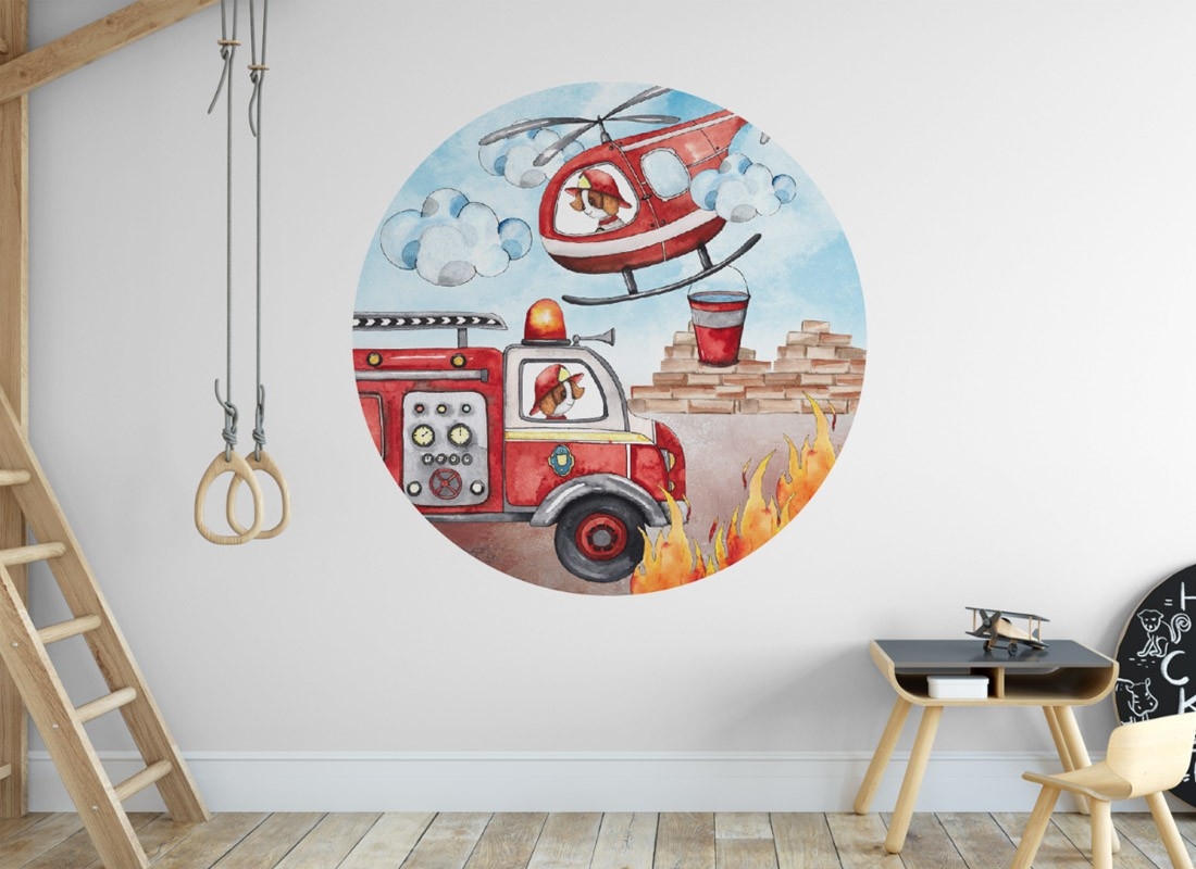 Wandtattoo - Feuerwehr / Kreis