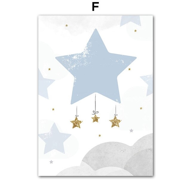 Poster - Sterne / Blau