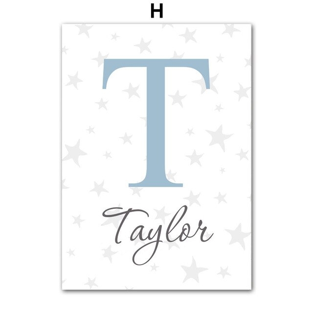 Plakat -Sterne / Benutzerdefinierter Text / Blau