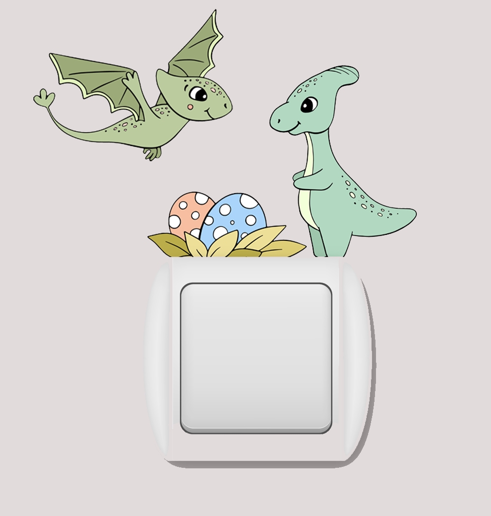 Wandtattoo - Lampendekoration - Dino